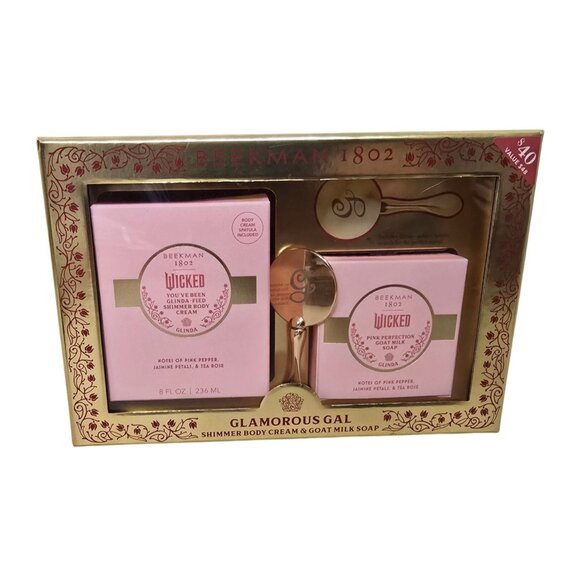 Beekman 1802 Wicked Shimmer Body Cream & Goat Milk Soap Gift Set - Picture 1 of 3